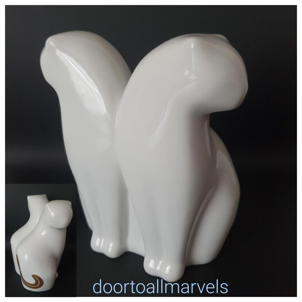 Vintage B&G Copenhagen Siamese Cats Porcelain Figurine Danish Modern RARE #4201